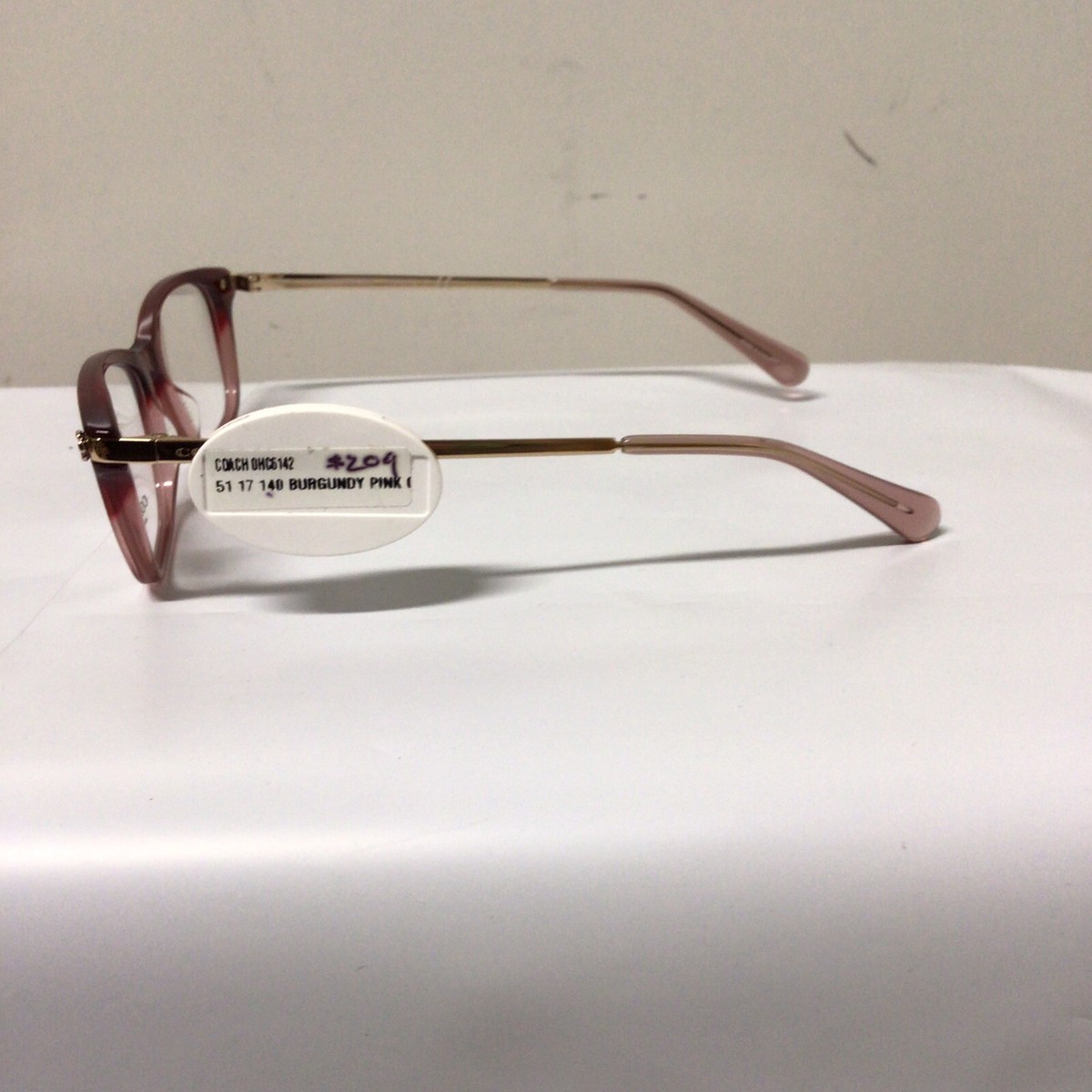 COACH HC6142 5551 Burgundy Rectangle Women's 51/17/140 mm