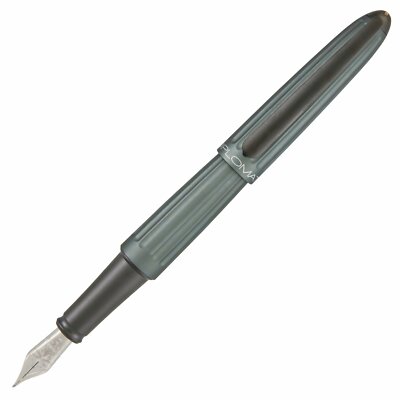 Diplomat Aero Fountain Pen in Grey - 14K Gold Broad Point - NEW in Original Box