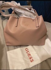 Image of Guess pink large shopper bag with inner pouch brand new with tags