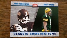 FRAN TARKENTON BRETT FAVRE /375 BLUE 2003 FLEER TRADITION CLASSIC COMBINATIONS