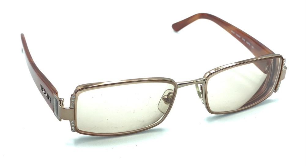 Versace MOD 1082-B 1045 Dark Brown Rectangle Eyeglasses Frames 52-16 130 Italy