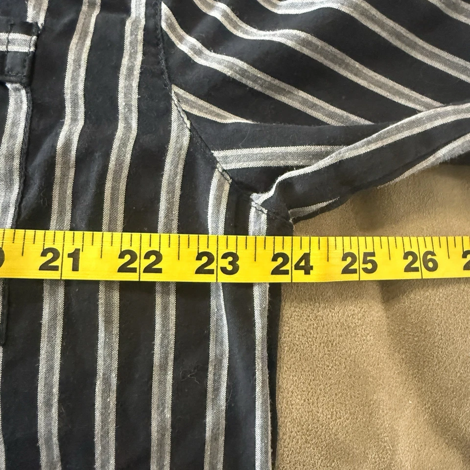 Conjunto de pijama para hombre L Hanes PJ mezcla de algodón negro a rayas pantalones para dormir ropa de salón Foto 4 de 4