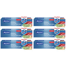 Bacofoil Safeloc Double Seal Food & Freezer Bags - 15 Medium Bags/Box Pack of 6
