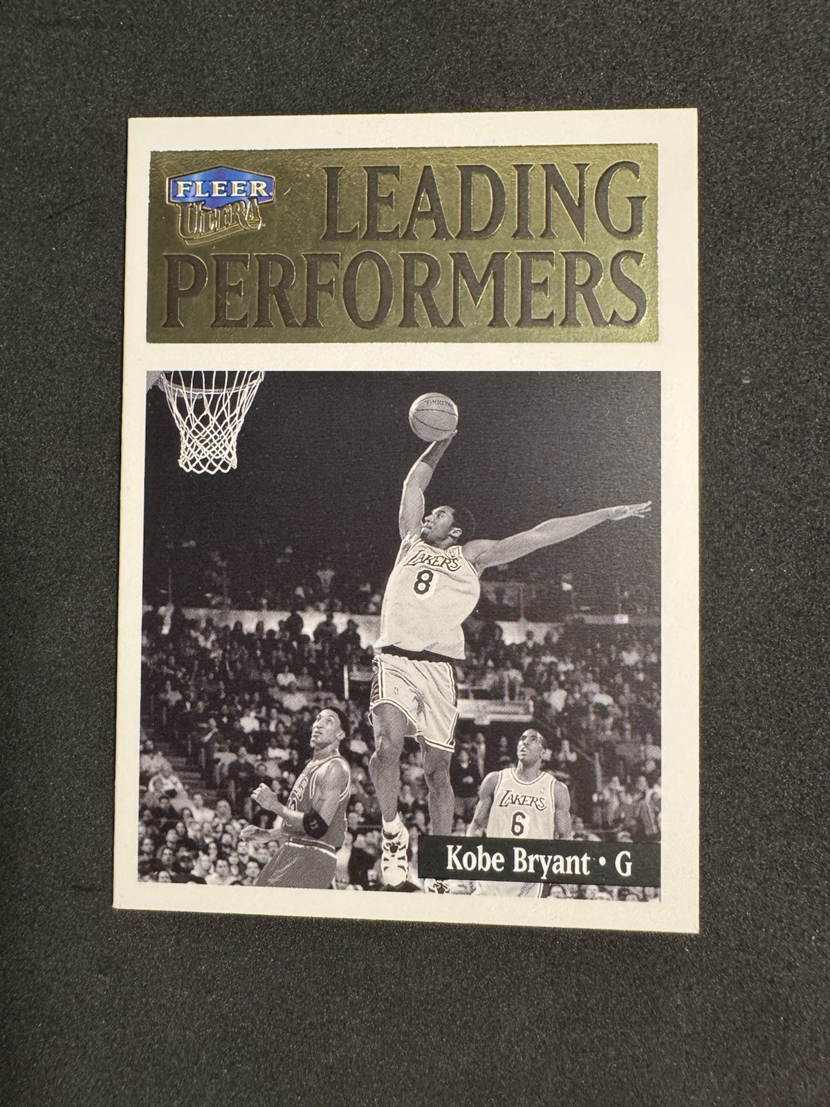 1998-99 Fleer Ultra Leading Performers Kobe Bryant #3LP Lakers Booklet