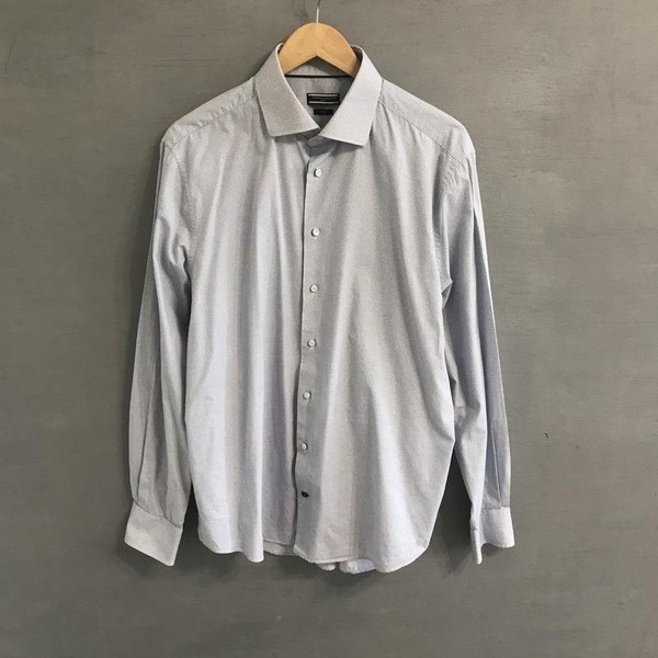 Men Tommy Hilfiger Shirt White Cotton 42 / XL / 50 #1V3A