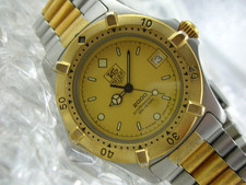 TAG HEUER 2000 subacqueo professionale 200 m, medio unisex, placcato ORO 18k/2 toni