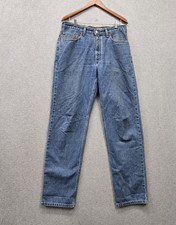 VINTAGE Levi's Men Jeans 34X34 Blue Denim Straight Leg Relaxed High Rise READ