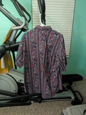 Vintage Wrangler Western Aztec Paisley Short Sleeve Button Up Mens Size 16.5 USA