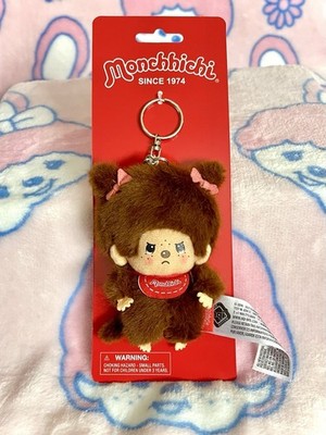 Sekiguchi Monchhichi Classic Girl Angry Monkey Plushie Keychain 4