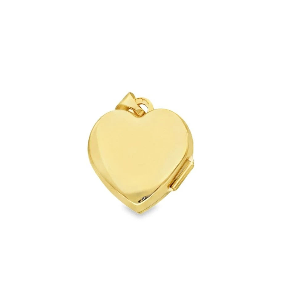 9ct Yellow & White Gold Engraved Heart Locket - 15x17x6mm - 1.0g - Image 4 of 4