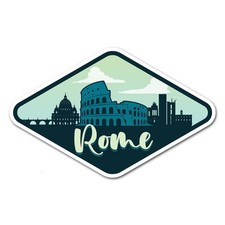 2 x 10cm Rome Vinyl Stickers - Italy Flag Landmarks Travel Holiday #83540