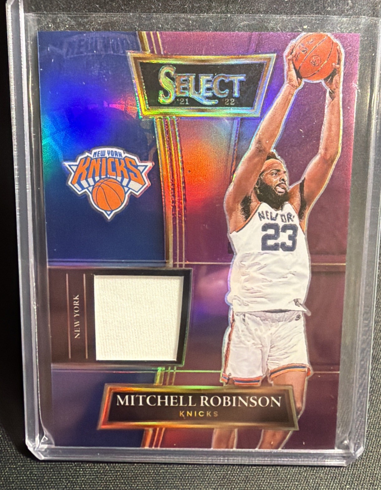 2021-22  - Selective Swatches Mitchell Robinson #SS-MRB Purple Prizm /99 (MEM)