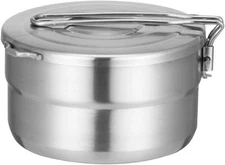 EKDJKK Stainless Steel Camping Cook Pot, 1.5L free size, As Picture Show 