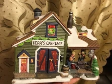 Vintage Kerr's Carriage  House Victorian Village  2001 Porcelain House NEW