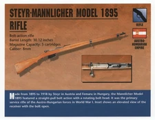 Steyr Mannlicher Model 1895 Rifle Atlas Classic Firearms Card