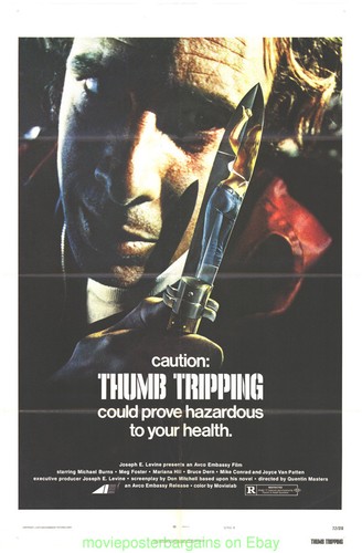THUMB TRIPPING MOVIE POSTER 27x41 Folded 1972 MICHAEL BURNS BRUCE DERN