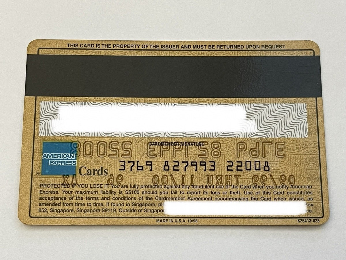 American Expressカレイドスコープ　非売品 American Express Credit Card Expired in 2000 Singapore Gold Black