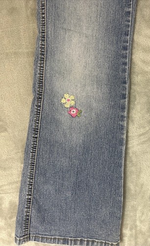 VTG Angels Jeans Women Girls Size 12 Flare Leg Y2K 90s Embroidered - Picture 6 of 9