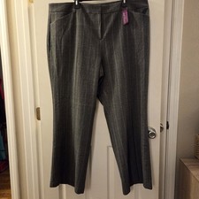 Lane Bryant sz 24 Houston Tailor Stretch Gray Print Dress Pant Slacks Career NWT
