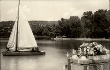 RPPC Sailing Balatonalmadi Hungary vintage postcard s561