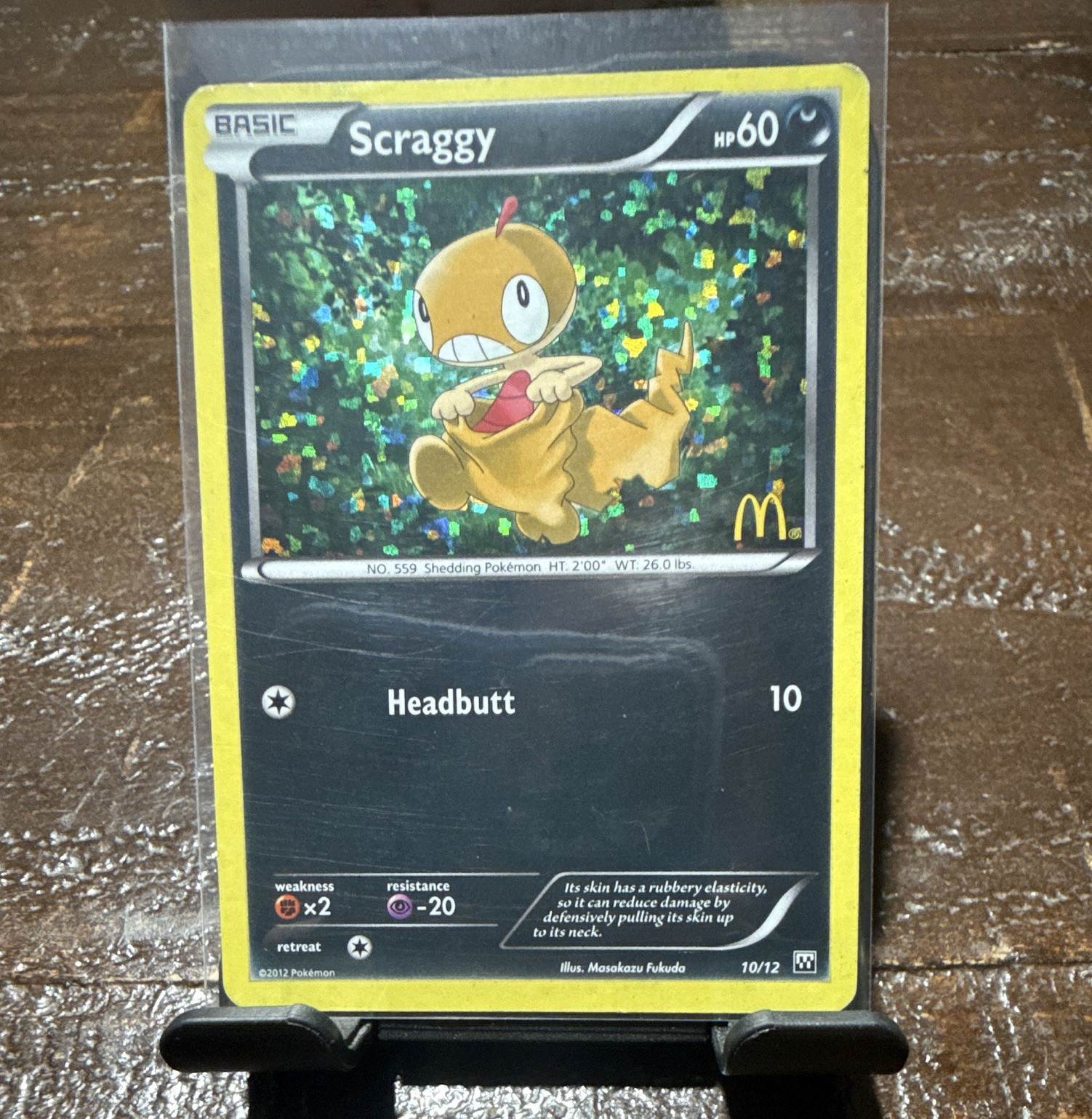 Pokemon Scraggy 10/12 McDonald's 2012 Holo Promo EN 60 HP (2012)