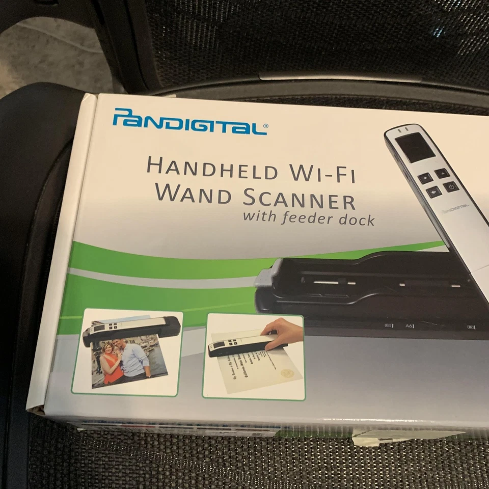 Pandigital Handheld Wi-Fi Wand Scanner Black Feeder Dock OCR WiFi Rechargeable - Image 3 of 4