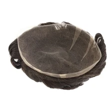 Swiss Lace Toupee For Men Human Hair Replecement System Natural Gent Hairpieces
