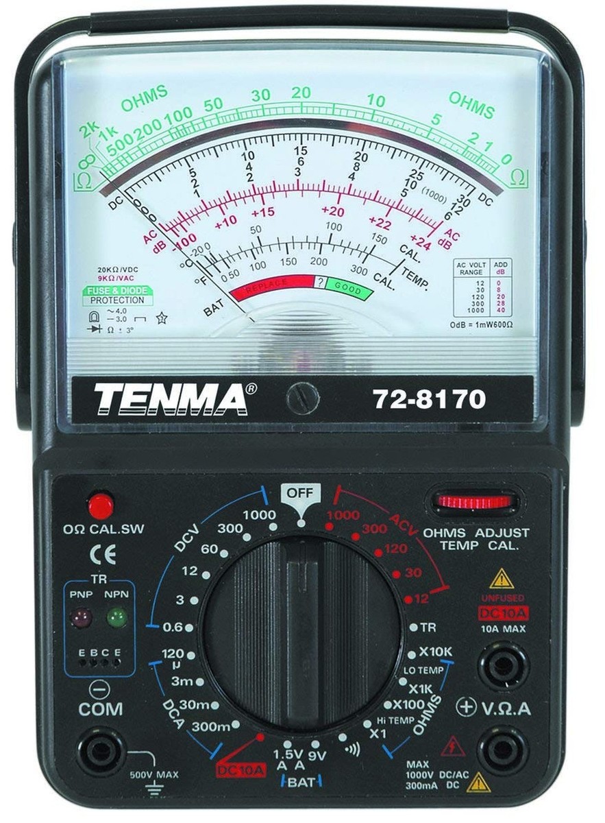 TENMA 72-8170 MULTIMETER, Analog, 6 Functions | eBay