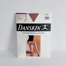 Danskin Style 69 Dance Footed Tights Suntan Size D Run-Resistant Nylon NEW