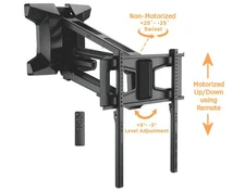 FULL MOTION MOTORIZED Fireplace Drop-Down Wall Mount Bracket 37-70 TVs