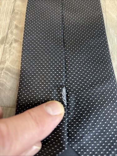 United Nations UN Emblem Herren Krawatte 100% Seide Micro Dots - Schwarz Handgefertigt - Bild 6 von 8