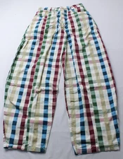ASOS Reclaimed Vintage Barrel Leg Pants AP2 Multi Gingham Size: (US:0)(UK:4)