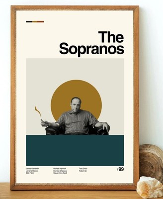 The Sopranos Mafia Family Tony Soprano Minimalist Retro Inspired Home Art Poster