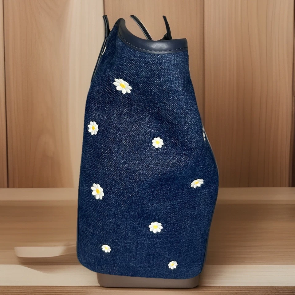 Bolso de Mano KATE SPADE SATURDAY Denim IDG Floral Slide Margarita Bordado NUEVO Foto 2 de 4