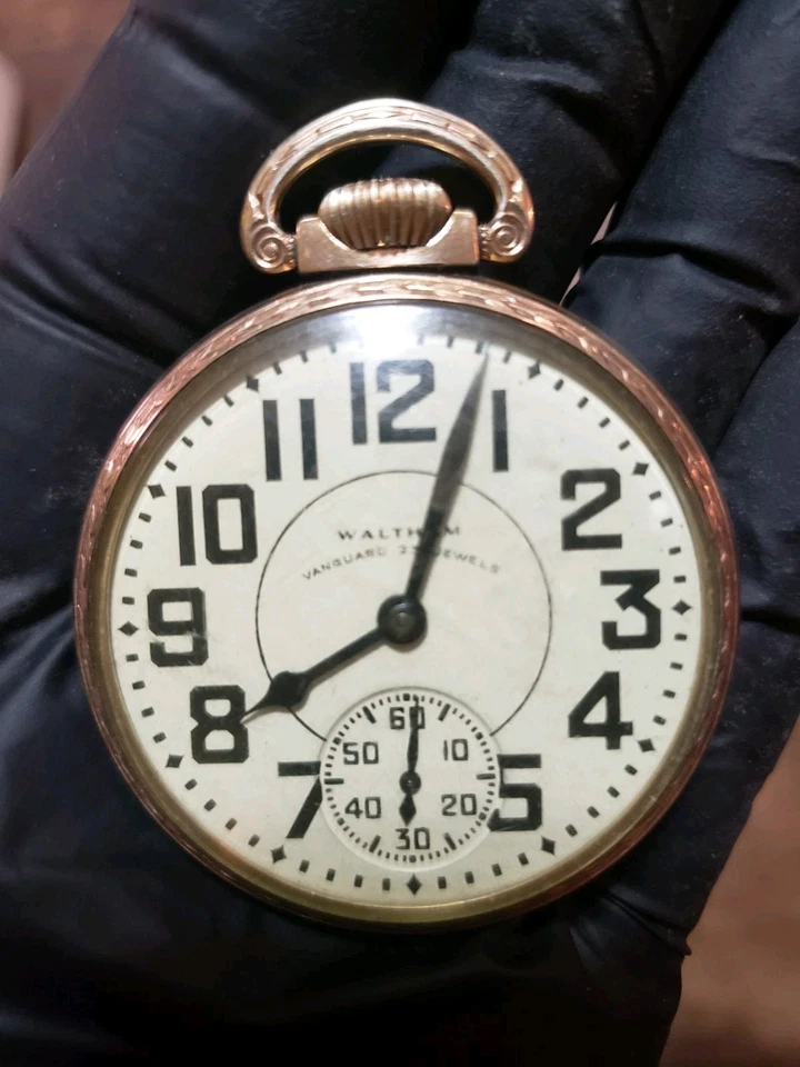 RAILROAD QUALITY -WALTHAM POCKET WATCH - 23 JEWELS - 16S - VANGUARD - RUNS - Image 4 of 4