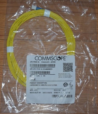 LOT of 5 x COMMSCOPE FEWLCLC21-JXF035 LC/LC Simplex Singlemode 35FT Riser Cable