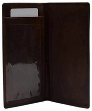 RFID Blocking Leather Checkbook Cover For Men & Women Checkbook Holder Wallet