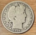 1906 Barber Half Dollar Silver Circulated US Coin 50C Business Strike