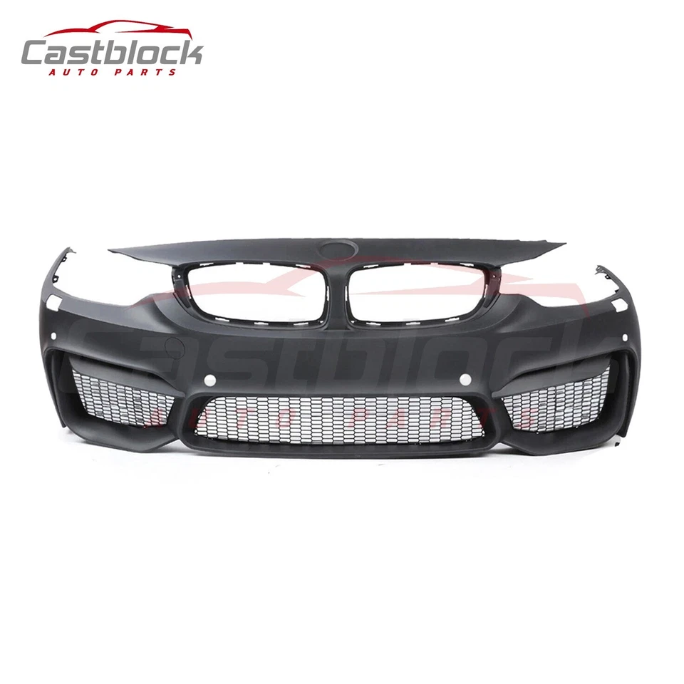 M4 风格前保险杠盖带 PDC 孔适用于宝马 4 系列 F32 F33 F36 2014-2019 — 第 4/4 张图片