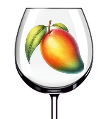 12x Sommer gelb Mango Vinyl Aufkleber Abziehbild Becher Weinglas Flasche Laptop Van