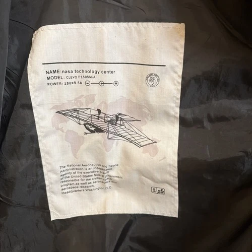 ASSTSERIES NASA Bomber Jacket Black Flight Jacket Space Logo Mens Medium Costume image 8