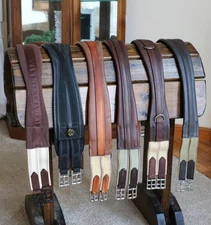 LOT of 6 English Girths 44"-52" 46" 48" Teke Toklat Crump Leather Synthetic