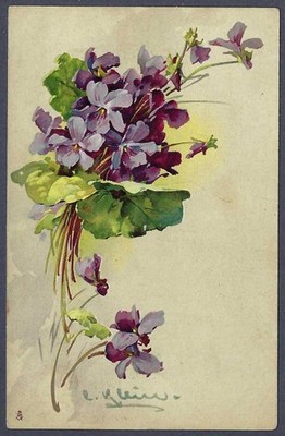 Haufen süßer Veilchen - Catherine Klein Kunst Postkarte - Raphael Tuck