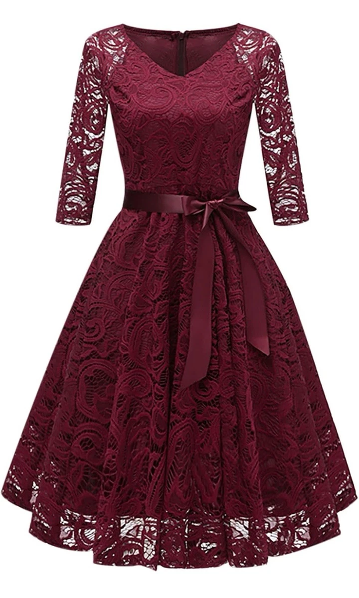 Lace 3/4 Sleeve Bridesmaid Dresses for sale | eBay Lace 3/4 Sleeve Bridesmaid Dresses for sale | eBay