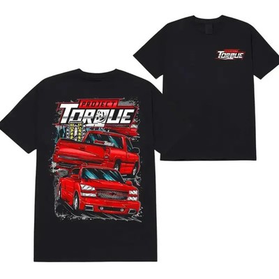 Project Torque Street Truck T-Shirt, Turbo Pickup Drag Racing Graphic Tee, Vinta