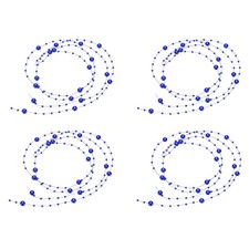 24 Pcs 4 Feet Artificial Pearl String Beads Chain for Decoration, Blue