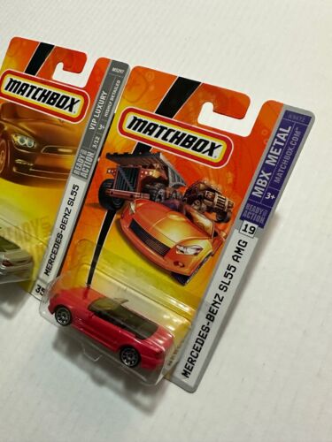 Matchbox #19 & #35 Mercedes-Benz SL55 AMG - Red & Silver - w/Protectors - Picture 5 of 6