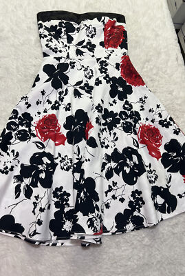 floral strapless fit and flare dress Mint Green Strapless Fit-and-Flare Dress
