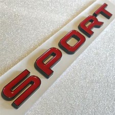 NEUF INSIGNE SPORT RANGE ROVER ROUGE BRILLANT NOIR LETTRAGE AUTOBIOGRAPHIE L494 L320