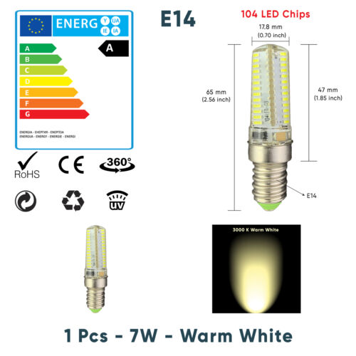 E14 5W 7W LED Glühbirne Küche Dunstabzugshaube Chimmey Kühlschrank Herd warmweiß AC - Bild 14 von 17